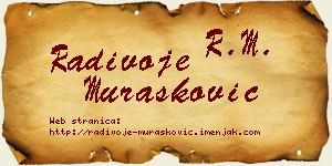 Radivoje Murašković vizit kartica
